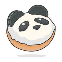Vektor Illustration süß Krapfen Panda