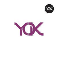 Brief yok Monogramm Logo Design vektor