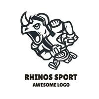 rhinos sport logotyp vektor