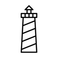 Leuchtturm Symbol im Linie Stil vektor