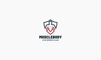 Fitnessstudio Bodybuilding Fitness Verein Logo Design Symbol Vektor