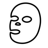 ansikte mask ikon. hud vård linje ikon. översikt tecken för hudvård Produkter fast egendom. redigerbar stroke. vektor illustration