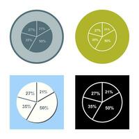 cirkeldiagram vektor ikon