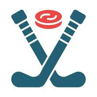 Eis Eishockey Vektor Glyphe zwei Farbe Symbol zum persönlich und kommerziell verwenden.