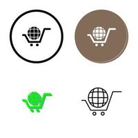 globales Shopping-Vektorsymbol vektor