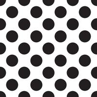 sömlösa mönster med vita och svarta ärter (polka dot). vektor