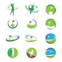 golf logo vektor ikon