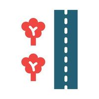 Straßenrand Vektor Glyphe zwei Farbe Symbol zum persönlich und kommerziell verwenden.