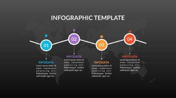 Infografik-Vorlage mit vier Schritten vektor