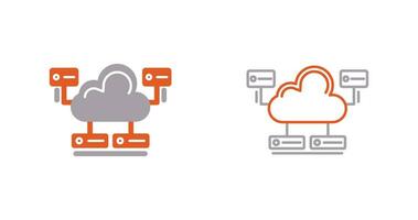 Cloud-Datenbank-Vektorsymbol vektor