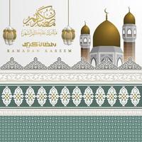 Ramadan Kareem Gruß islamisches Illustrationsvektordesign vektor