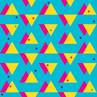 Seamless vintage abstrakt mönster med trianglar i stil med 80 s. vektor