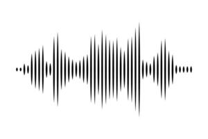 Symbol für Schallwelle oder Sprachnachricht. Musik-Wellenform, Track-Hörspiel. Audio-Equalizer-Leitung. Vektor-Illustration vektor