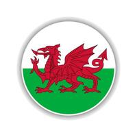 abstrakt Kreis Wales Flagge Symbol vektor