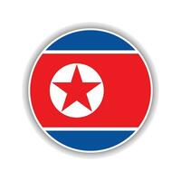 abstrakt Kreis Norden Korea Flagge Symbol vektor