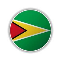 abstrakt cirkel guyana flagga ikon vektor