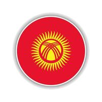 abstrakt cirkel kyrgyzstan flagga ikon vektor