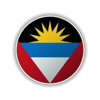 abstrakt cirkel antigua och barbuda flagga ikon vektor