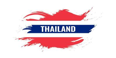 Thailand Flagge Bürste Schlaganfall, National Flagge auf Weiß Hintergrund vektor