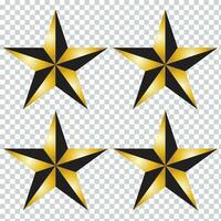 gyllene stjärna - 3d framställa vektor