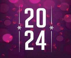 2024 glücklich Neu Jahr Urlaub Grafik Design Weiß abstrakt Vektor Logo Symbol Illustration mit lila Hintergrund