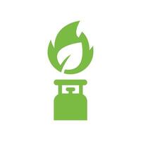 biogas lagring ikon. miljövänlig, miljö, och alternativ energi symbol vektor