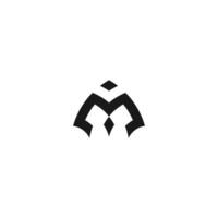 brev m modern minimailst logotyp design vektor illustration