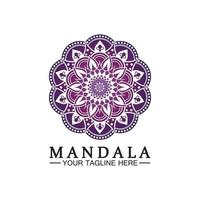 cirkel mönster kronblad blomma mandala vektor logotyp mall illustration