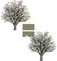 Jahrgang Einladung Karte mit aufwendig elegant retro abstrakt Blumen- Baum Design vektor