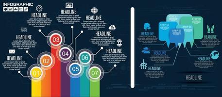 infographics design vektor och marknadsföring ikoner