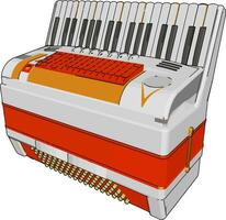 seltsame synthesizer, illustration, vektor auf weißem hintergrund.