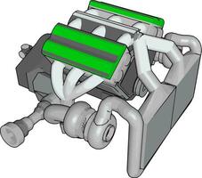 Mechanikerteil, Illustration, Vektor auf weißem Hintergrund.