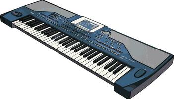 Synthesizer, Illustration, Vektor auf weißem Hintergrund.