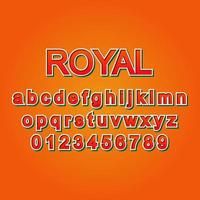 kungligt teckensnitt alfabet vektor