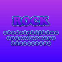 rock font alfabetet vektor