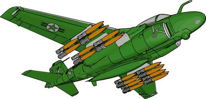 ein Kämpfer Flugzeug Vektor oder Farbe Illustration