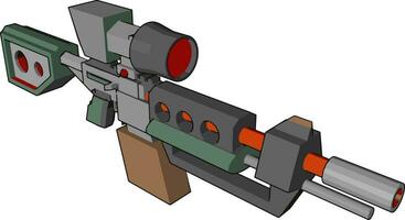 ein gefährlich Gewehr mit Kugel Vektor oder Farbe Illustration