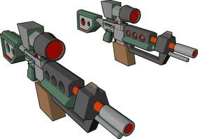 prickskytt pistol för skytte de mål vektor eller Färg illustration