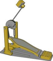 enda bas trumma paddla instrument vektor eller Färg illustration