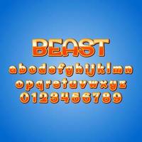 Biest Schriftart Alphabet vektor