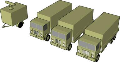 ein Militär- LKW Militär- Vektor oder Farbe Illustration