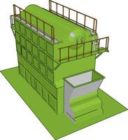 Grün industriell Sack Packer Vektor Illustration auf Weiß Baclground