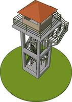 3d Vektor Illustration auf Weiß Hintergrund von ein Uhr Turm