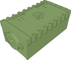 3d vektor illustration på vit bakgrund av en militär mobil vapen fall