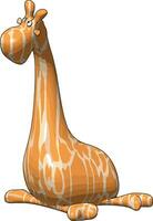 fylld leksak giraff vektor illustration på vit bakgrund