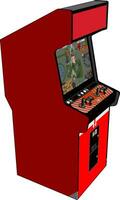 Jahrgang rot Video Spiel Vektor Illustration auf Weiß Hintergrund