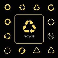 Mehrzweck-Recycling-Symbole, Vektorsymbole vektor