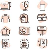 Elektronik-Haushaltsgeräte, Symbol, Vektor auf weißem Hintergrund.