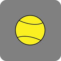 Tennisball, Symbol, Vektor auf weißem Hintergrund.