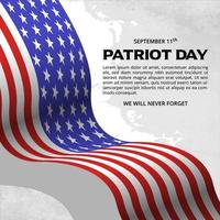 Patriot Tag Hintergrunddesign mit wehender Flagge vektor